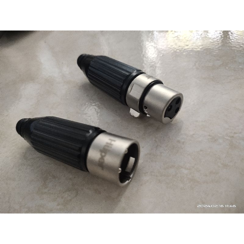 SEPASANG Jack dan socket canon hupper