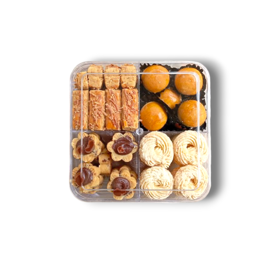 

Paket Tester Kue kering Bunders Nastar kastengel Sagu keju