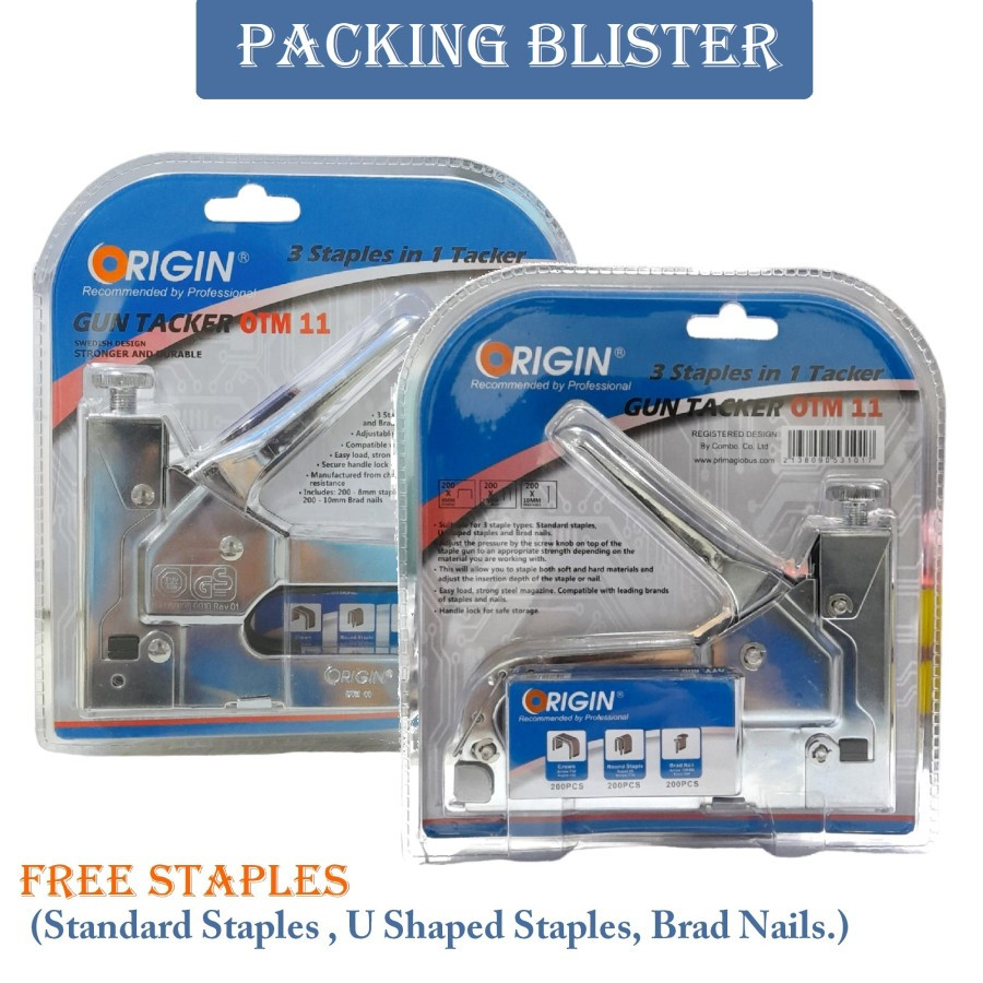 

BEST SELLER GUNTACKER 3IN1 OTM 11 / STAPLER TEMBAK KAYU 1 SET / GUN TACKER 3 IN 1