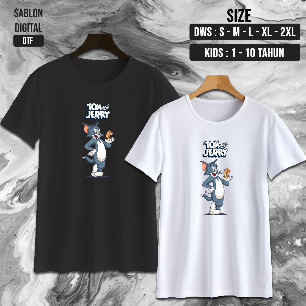NW0200 Kaos TOM AND JERRY / KaosKARTUN  TOM AND JERRY / kaos KARTUN / Baju Kaos Oblong / Baju Anak /