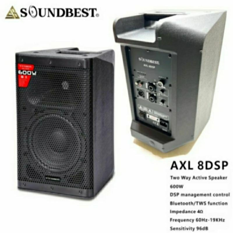 speaker aktif 8 inch original soundbest axl 8dsp speaker 8 inch sepasang original
