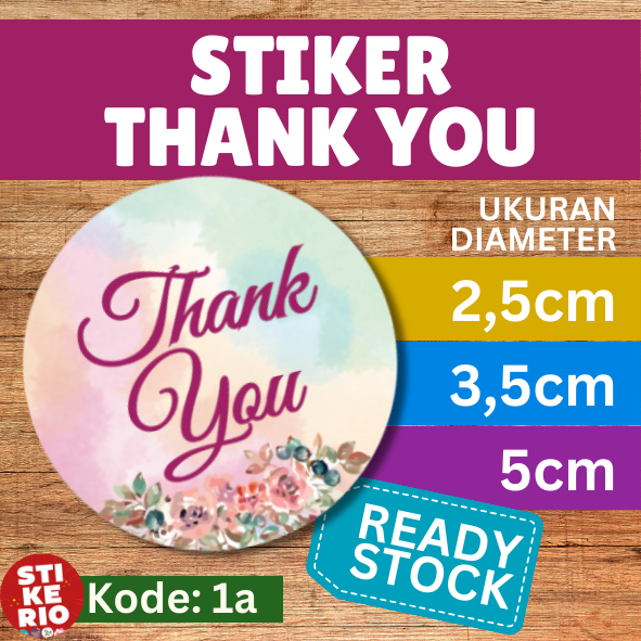 

Stiker Thank You | Stiker Label Terima Kasih | uk. 2,5cm 3,5cm 5cm -1a