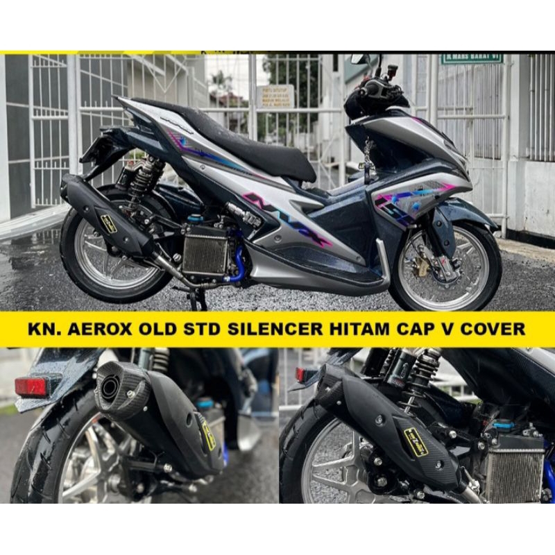 KNALPOT ROB1 RCB1 ORIGINAL AEROX OLD Nmax Old Namx New TIPE KAZAMA BLACK CUP V Original Racing