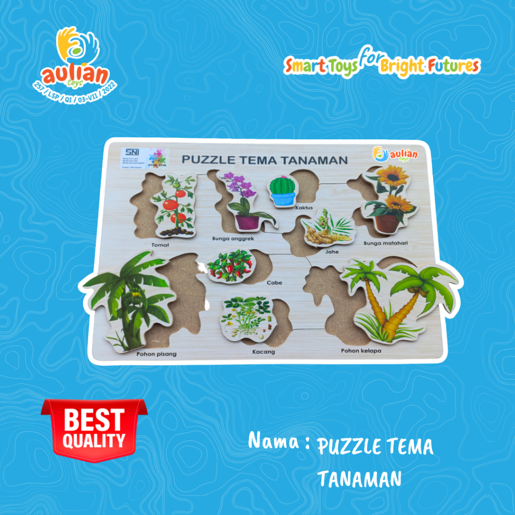 PUZZLE 20 X 30 TANAMAN MAINAN KAYU/ MAINAN EDUKASI / ALAT PERAGA EDUKASI / MAINAN MONTESSORI