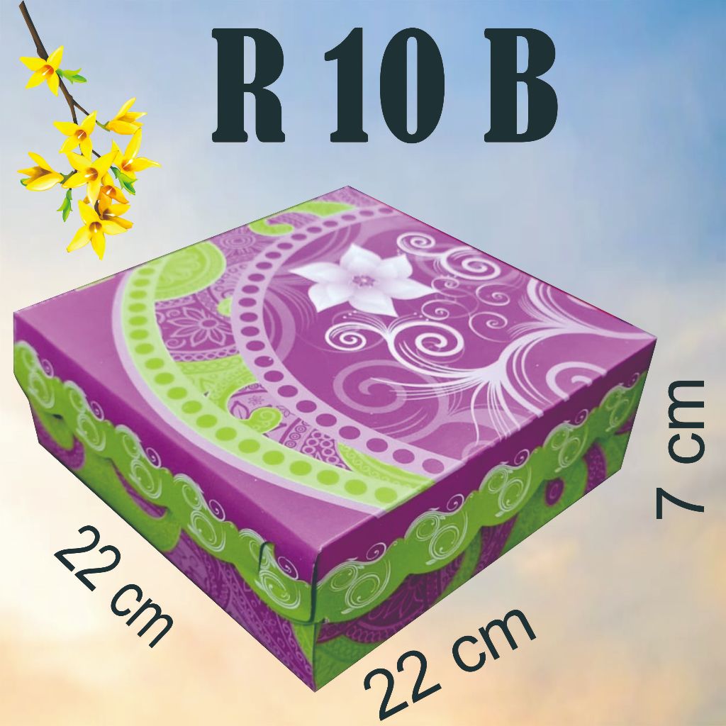 

R10B 310 gr renda 22 x 22 CETAK BATIK/Kardus/Kerdus/Dos Nasi Makanan Kue Roti