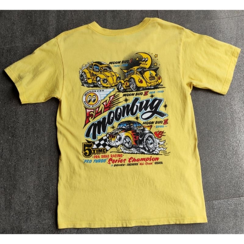 kaos mooneyes fly moonbug 2001 Tshirt original used like new