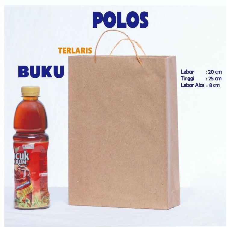 

PAPER BAG POLOS BUKU / PAPERBAG POLOS 20 X 25 X 8 / TAS KERTAS PERNIKAHAN SOUVENIR / PAPER BAG GIFT / TAS KERTAS KADO