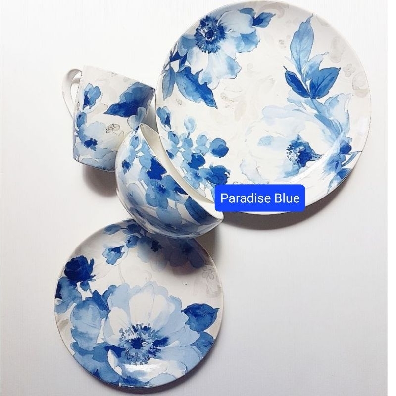 Dinner Set Sango Paradise Blue isi 16 pcs/set