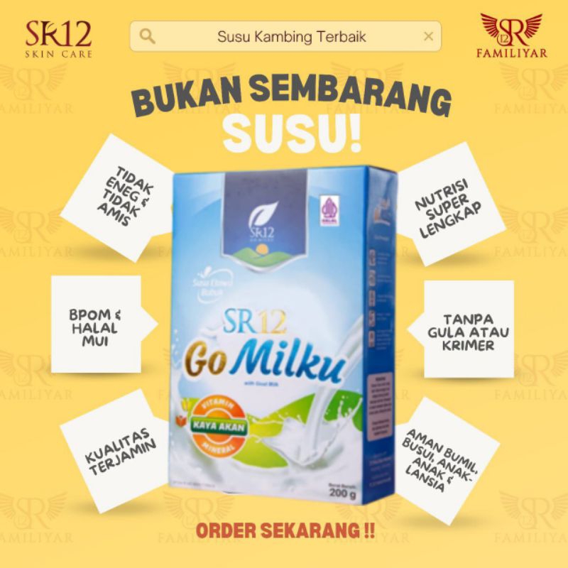 

SUSU KAMBING GO MILKU SR12 VARIAN ORI, GOLD, COKLAT 200gr