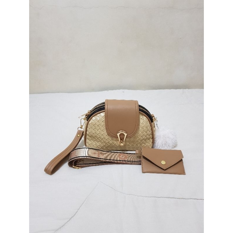 tas selempang 3 ruang wanita