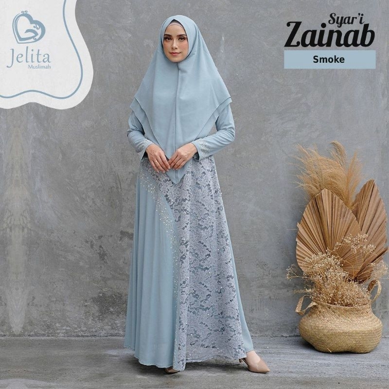 ZAINAB GAMIS RAYA SMOKE BY JELITA MUSLIMAH JELGANT