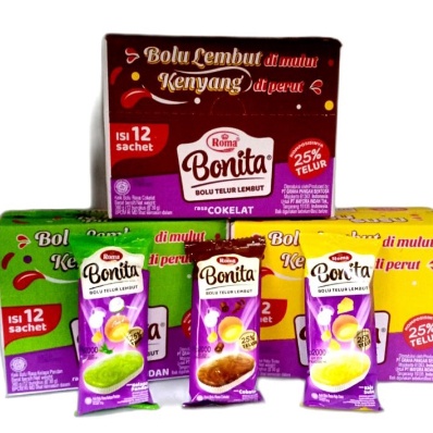 

COD ROMA BONITA BOLU TELUR LEMBUT 1 BOX ISI 12PCS