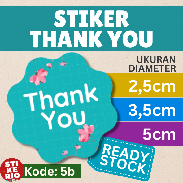 

Stiker Thank You | Stiker Label Terima Kasih | uk. 2,5cm 3,5cm 5cm -5b