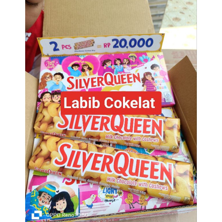 

MURAH LEBAY Silverqueen Cashew 58 Gr Isi 2 Pcs special Valentine Promo