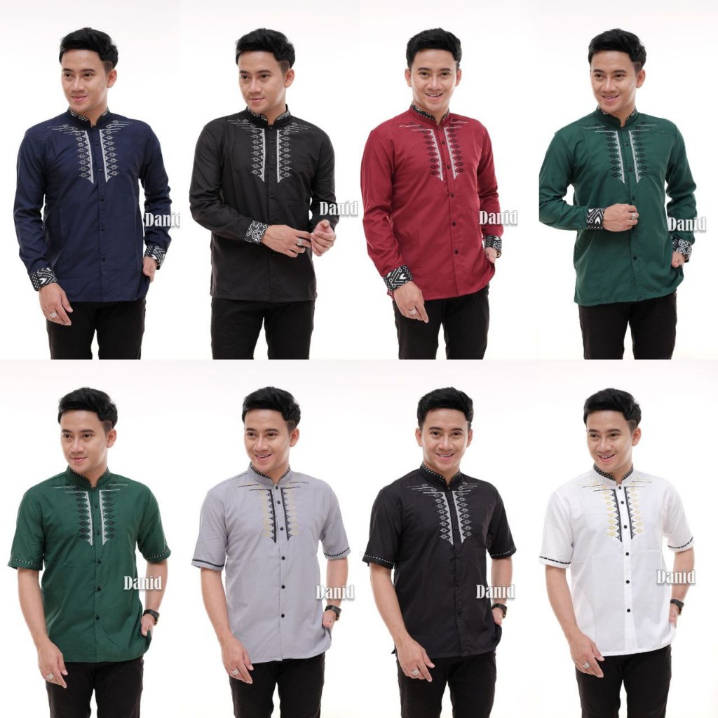 Baju Koko Putih Koko Pria Lengan Panjang ukuran M-L-XL-XXL