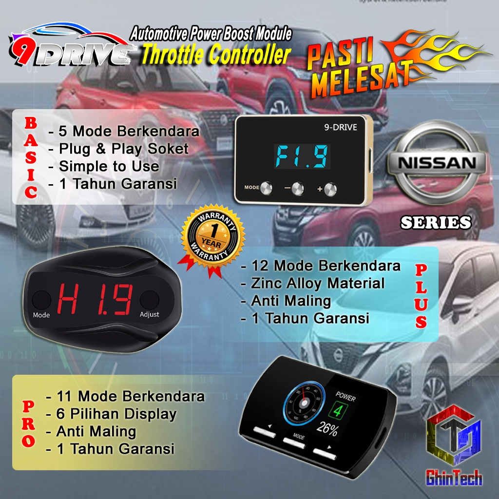 9 DRIVE 12 DRIVE NISSAN SERIES THROTTLE CONTROLLER PIGGYBACK MOBIL NISSAN REMAP ECU NEW GRAND LIVINA