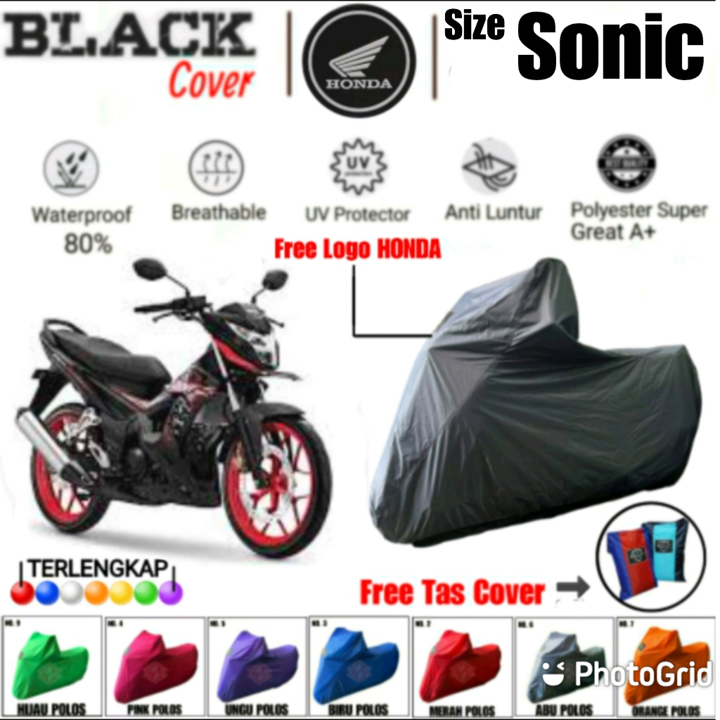 Cover Motor Sonic, Selimut Motor Sonic, Sarung Motor Sonic, Body Cover Sonic Polyester Premium , Pol