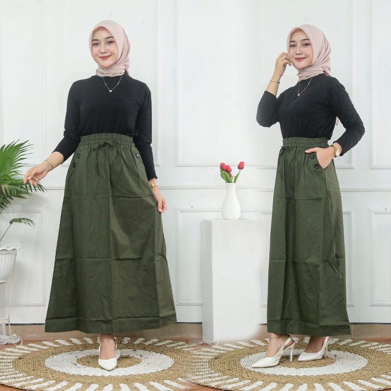 ROK PAYUNG POLOS BAHAN KATUN CIGARET