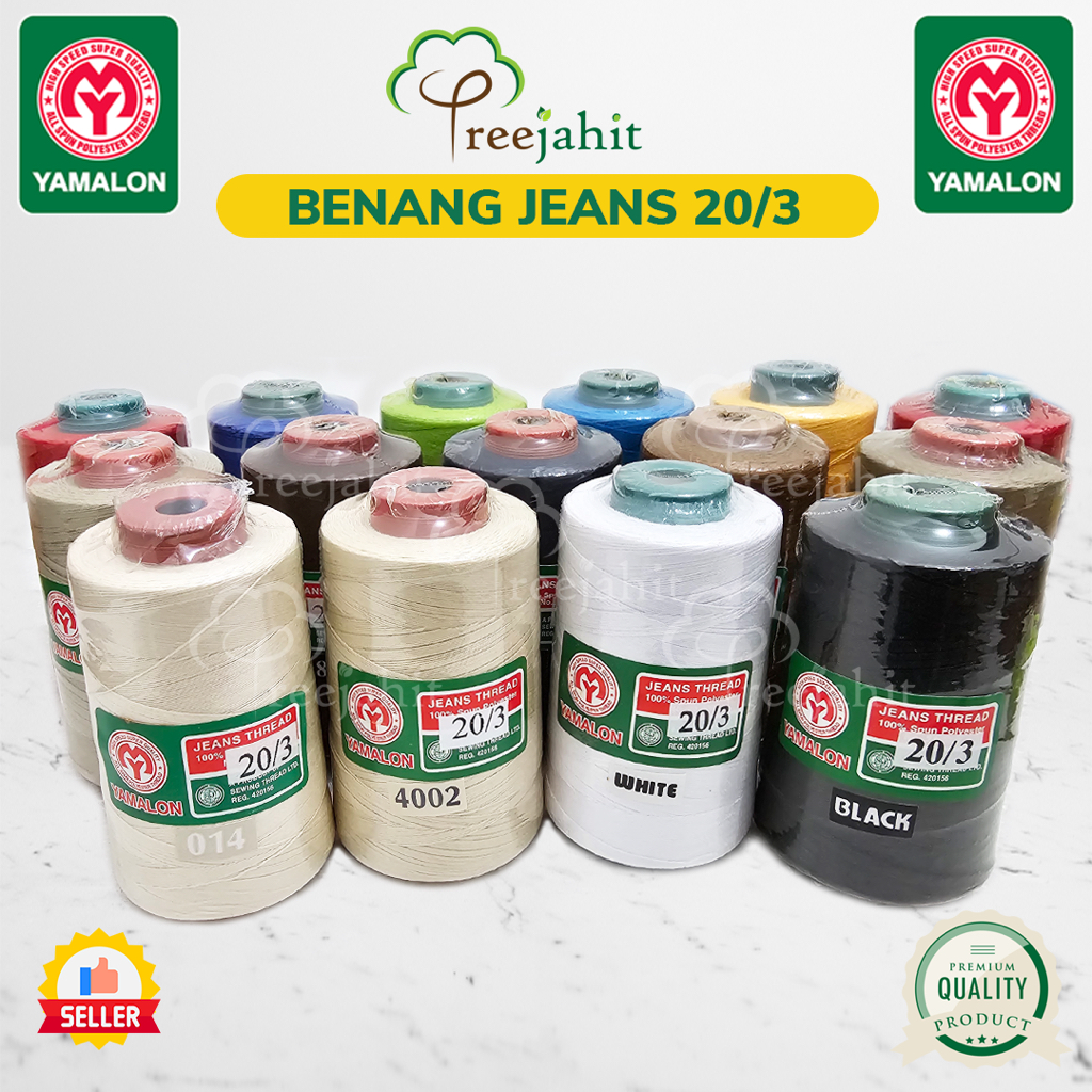 Benang Jahit Jeans Merk Yamalon 20/3 2000Y / Pcs