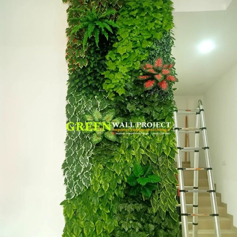 taman vertikal garden tanaman palsu vertical garden tanaman plastik