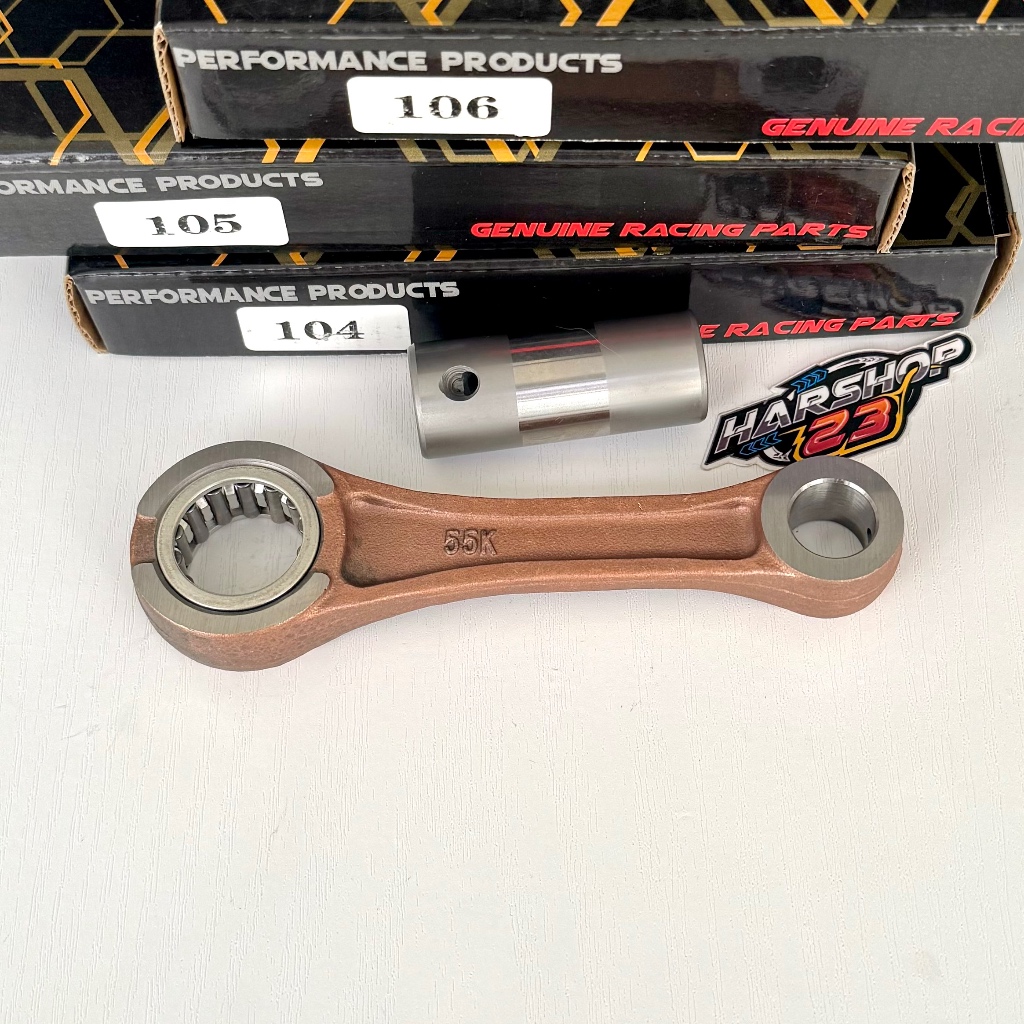 Stang seher stang piston rxz 55k panjang 104 105 106 pin 15 bahan strok up