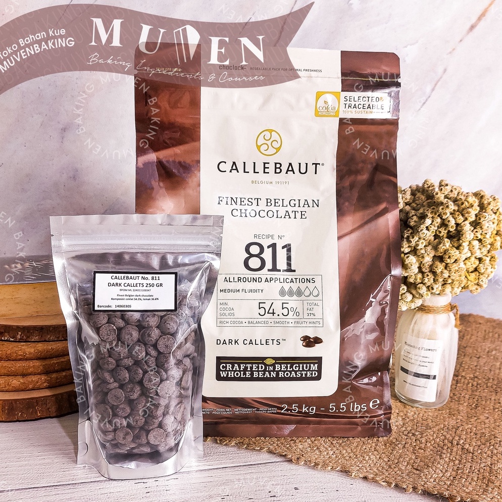 

VIRAL BARRY CALLEBAUT 25 Gr DARK CALLETS 545 811 FINEST BELGIAN CHOCOLATE