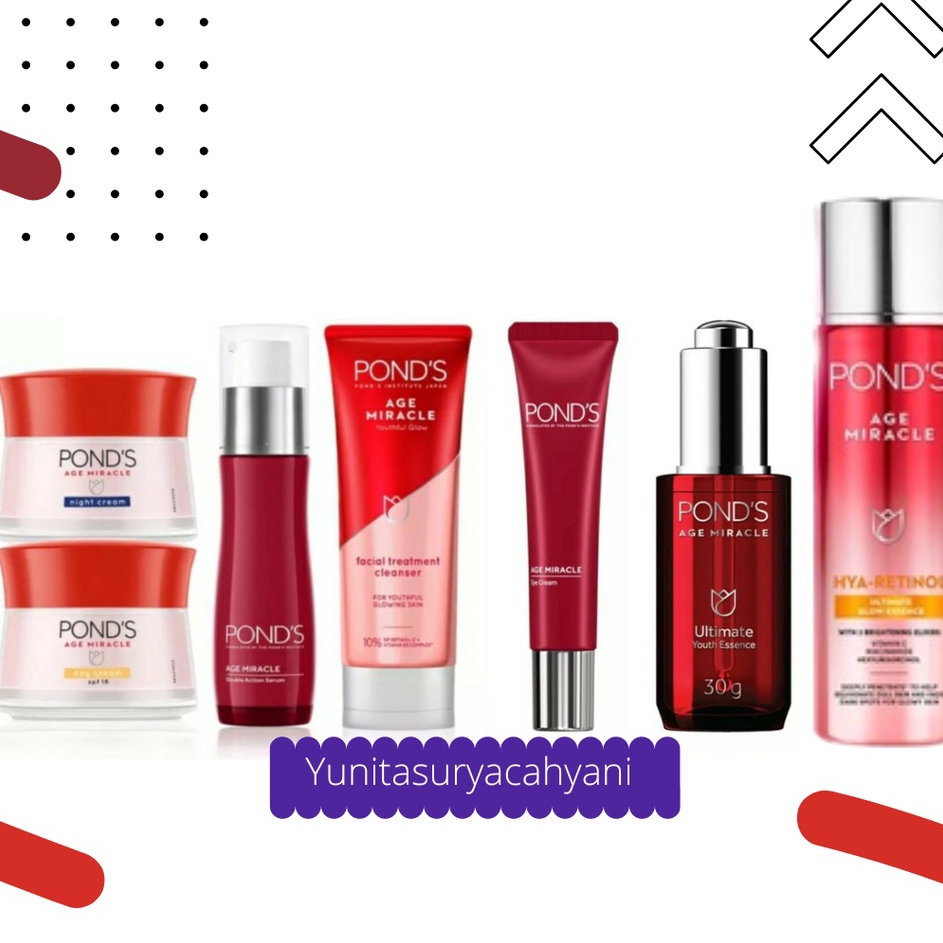 Lagi Diminati  Ponds Age Miracle Day Cream  Night Cream  serum  eye creamwhipEssenceMask Masker Ulti
