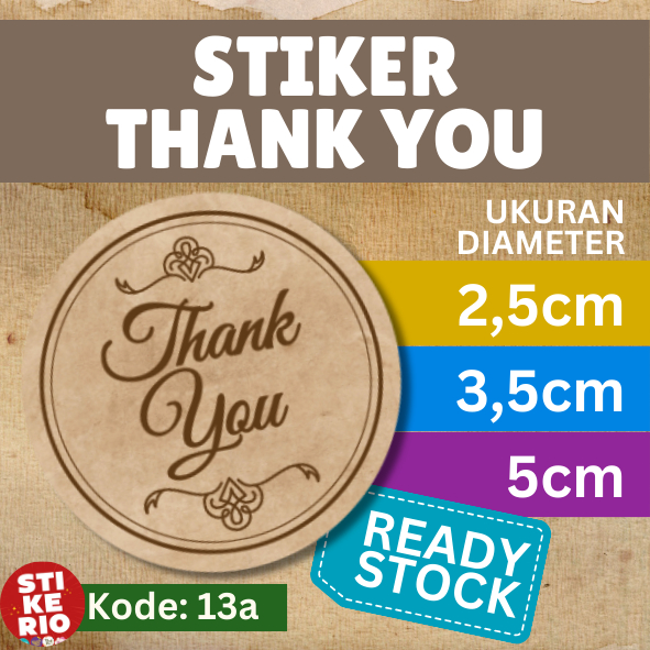 

Stiker Thank You | Stiker Label Terima Kasih | uk. 2,5cm 3,5cm 5cm -13a