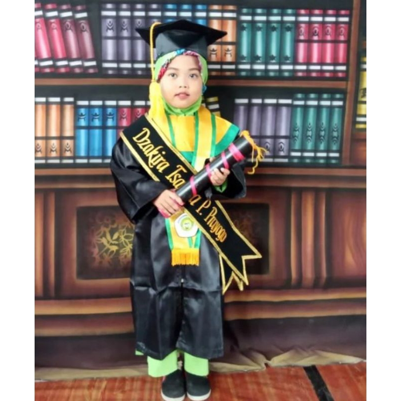 SELEMPANG WISUDA ANAK-ANAK SD/TK, Selempang anak selempang bordir selempang nama