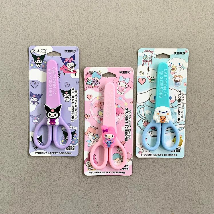 

Gunting Fancy Sanrio + Tutup - Sanrio Kuromi Scissors - Student Scissors E-9105 - Gunting Cinnamonroll - Gunting My Melody
