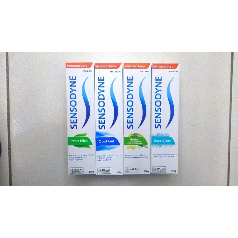 Pasta Gigi SENSODYNE Fresh Mint/Cool Gel/Herbal/Deep Clean 80,100,160g