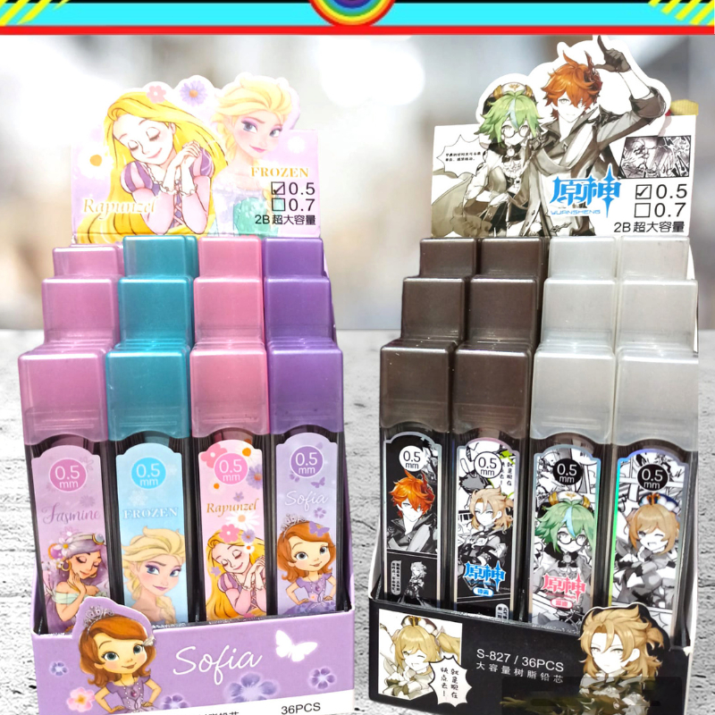 

ISI PENSIL MEKANIK 0.5 mm PRINCESS SERIES & GENSHIN SERIES | PERALATAN TULIS | ALAT TULIS KANTOR | ALAT TULIS SEKOLAH @banyak