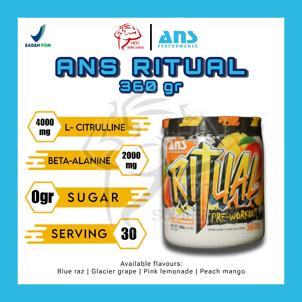 ANS Ritual 30 Serving Pre Workout ANS Performance Ritual 30 Servings Preworkout