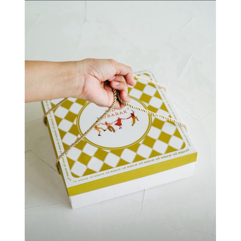 

[MIN 5] box wajik eid mubarak idul fitri lebaran ramadhan 22x22, dus kuker kue lapis