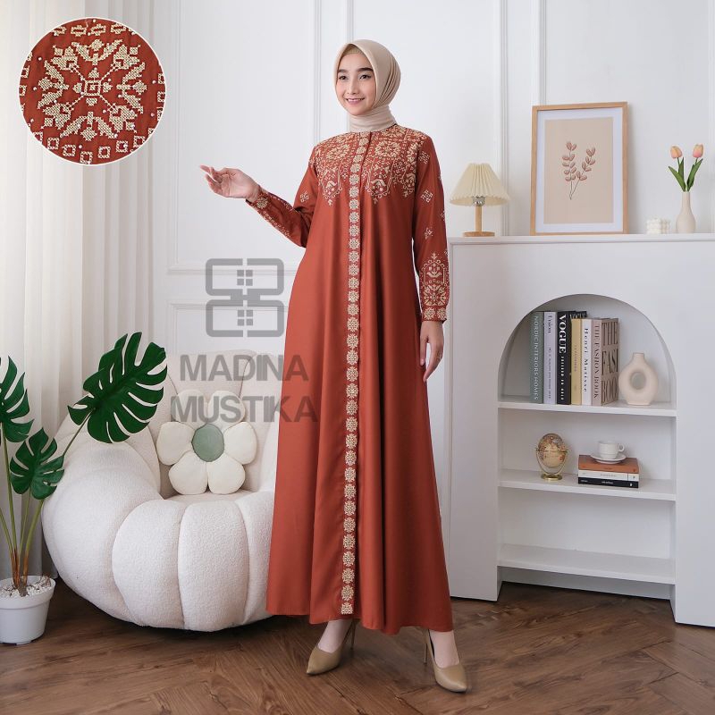 GAMIS MADINA MUSTIKA || GAMIS KATUN TOYOBO PREMIUM || GAMIS KATUN BORDIR || DRESS TOYOBO || GAMIS TO