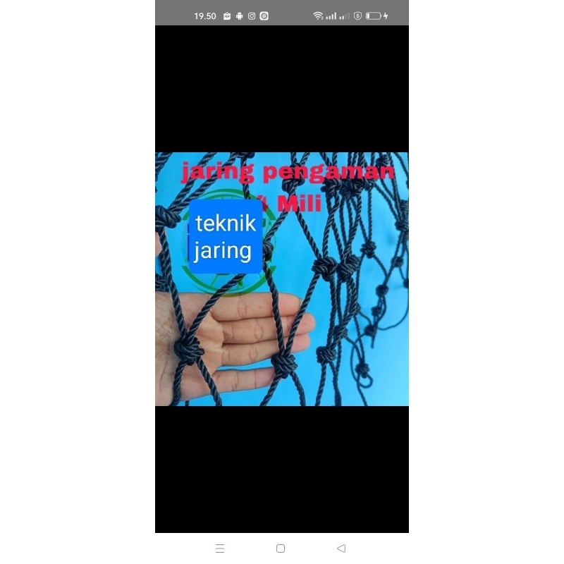 Jaring Pengaman Lapangan 4Mili Jaring Futsal Jaring Lapangan Volly