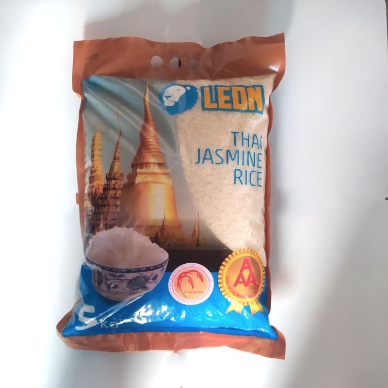 

Beras Leon Thai Jasmine Rice 5 kg Asli Thailand Lautan Mas