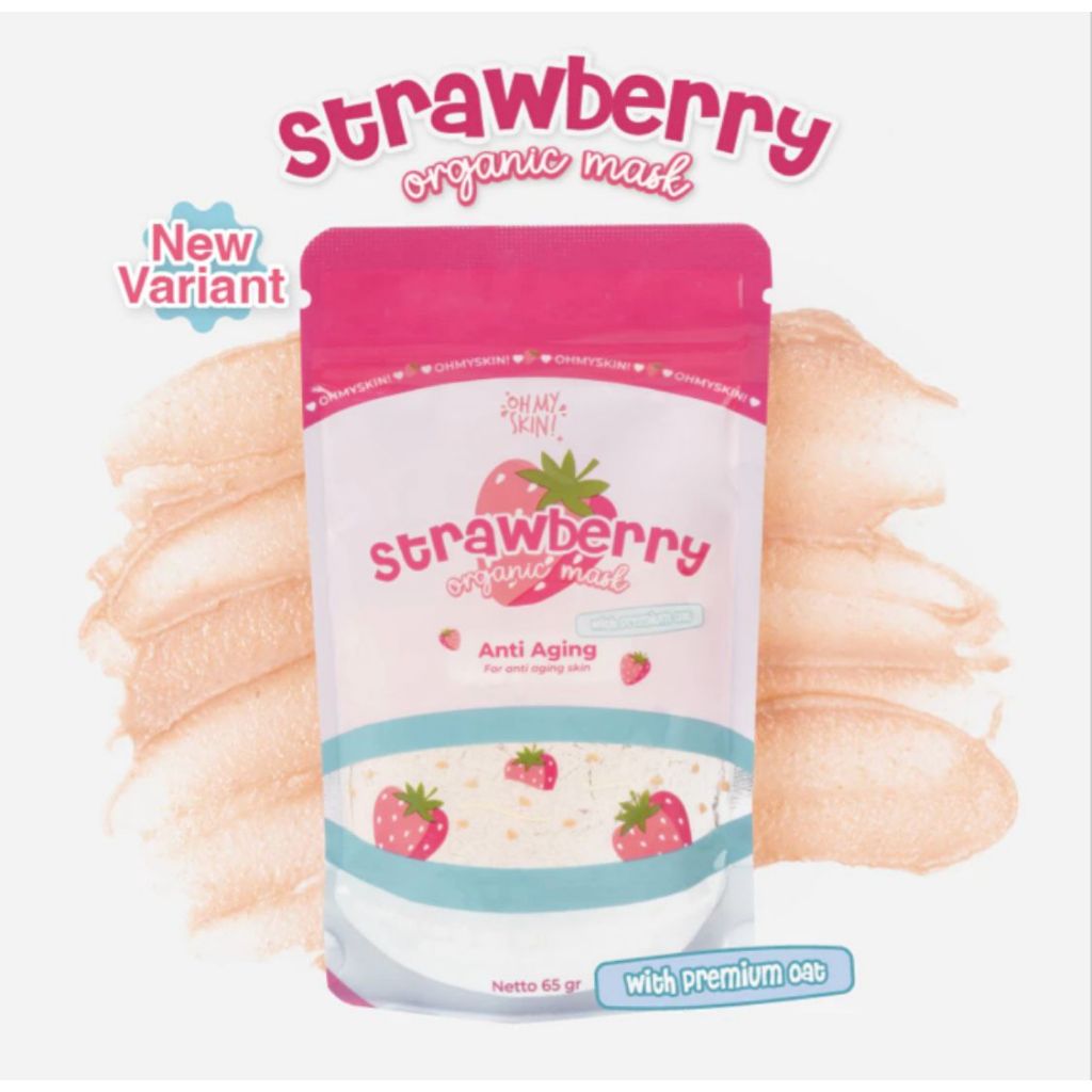 OH MY SKIN MASKER STRAWBERRY ORGANIK 65gr ORIGINAL BPOM