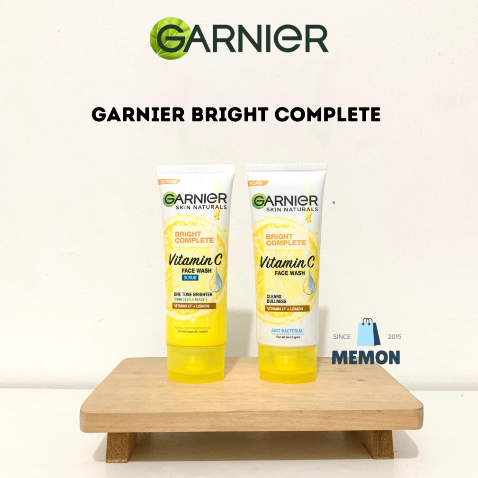ART T57V Garnier Bright Complete Brightening Foam  Scrub  Sabun Cuci Muka