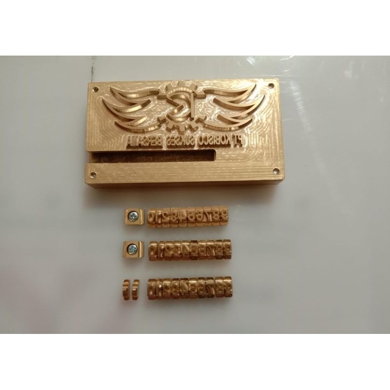 

Plat emboss Marking Alphabet.