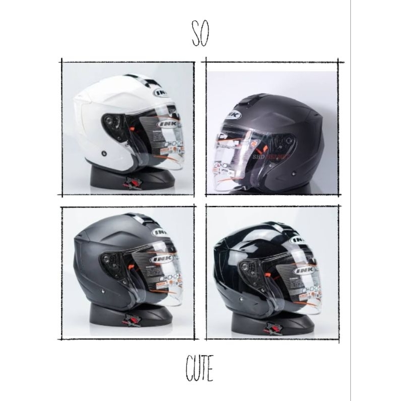 helm ink dynamik black doff original ink asli