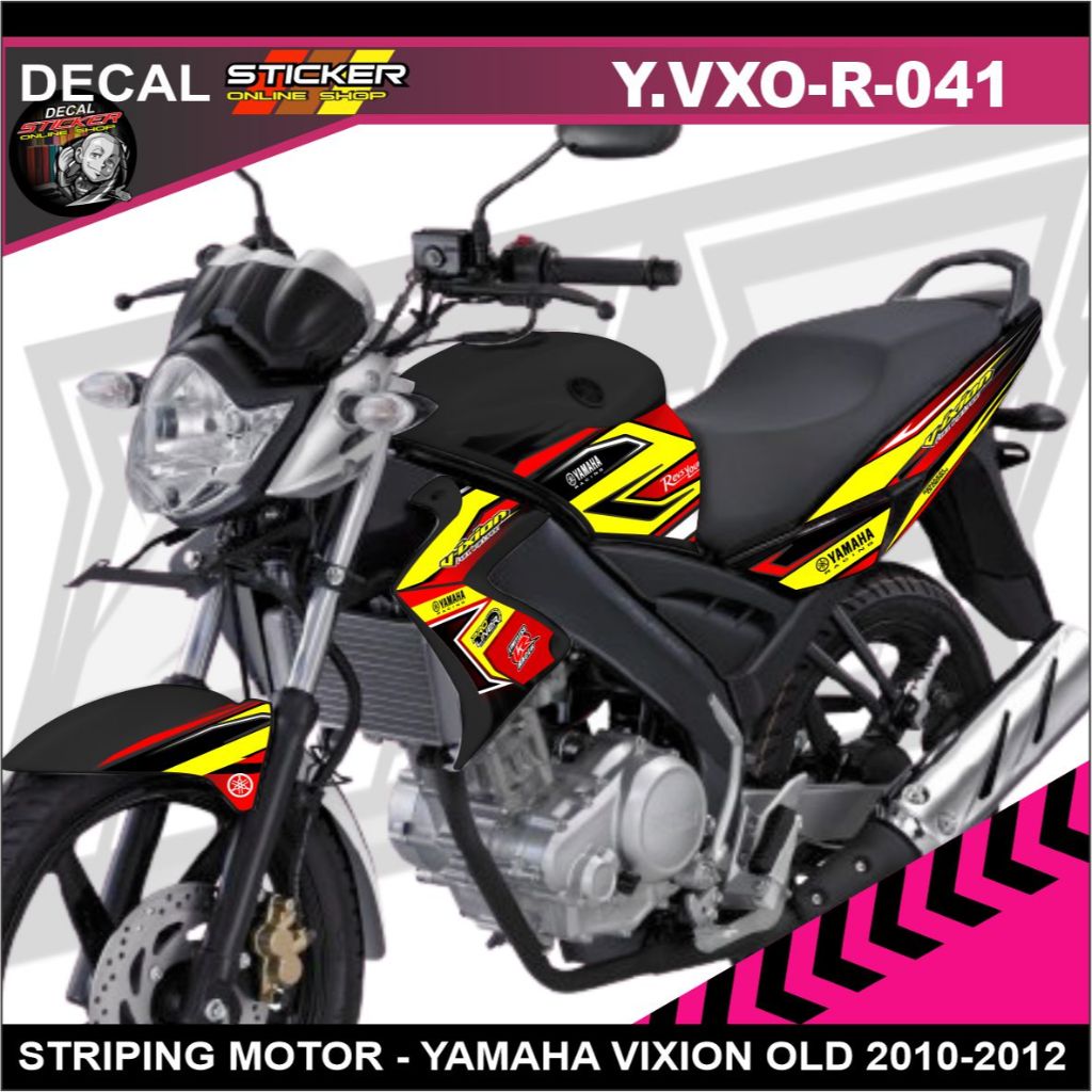 DECAL STRIPING VIXION 2010-2012 OLD LAMA VARIASI STICKER MOTOR YAMAHA