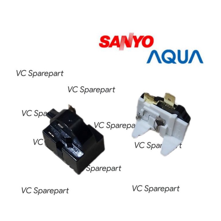 1 Set RELAY PTC OVERLOAD KULKAS SANYO AQUA 1 PINTU f Terbaru Murah