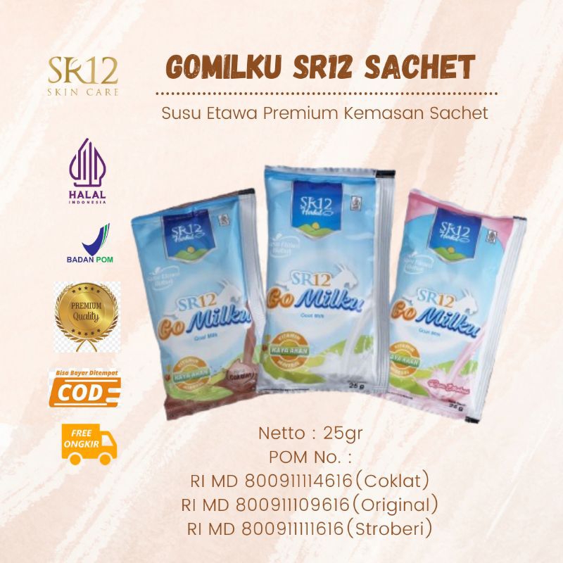 

GOMILKU SR12 SACHET 25GR SUSU ETAWA PREMIUM UNTUK ANAK SAMPAI DEWASA RASA MANIS GURIH ENAK TANPA GULA KRIMER PEMANIS BUATAN