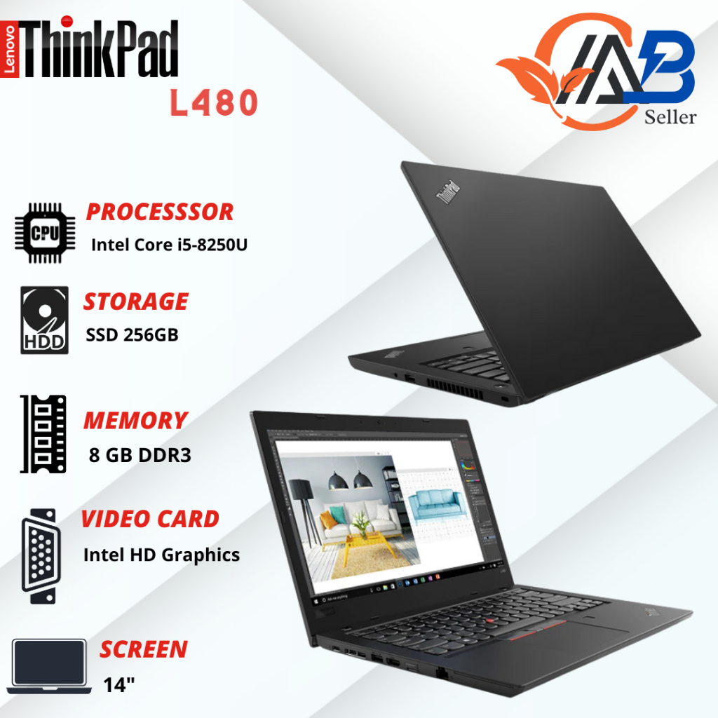 Laptop Lenovo Thinkpad L480 Core i5 Gen8 RAM8GB SSD 256GB