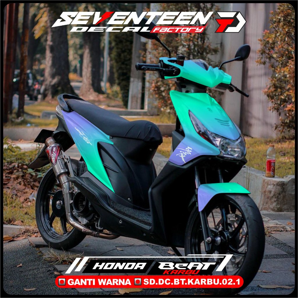 Decal Stiker BEAT KARBU full Body POLOS Sticker full Body Motor BEAT KARBU 02