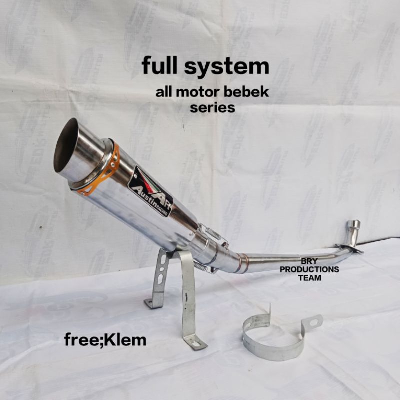 knalpot racing AR AUSTIN untuk motor BEBEK ALL VARIAN/Type.jupiter.karisma.supra.revo