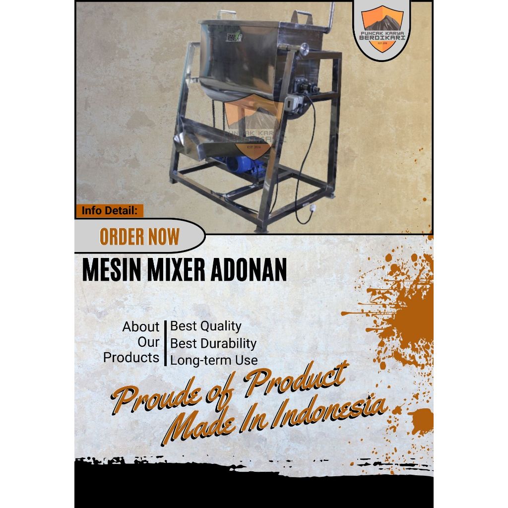 Mixer Stainless Food Grade - Mixer Adonan Kapasitas Besar