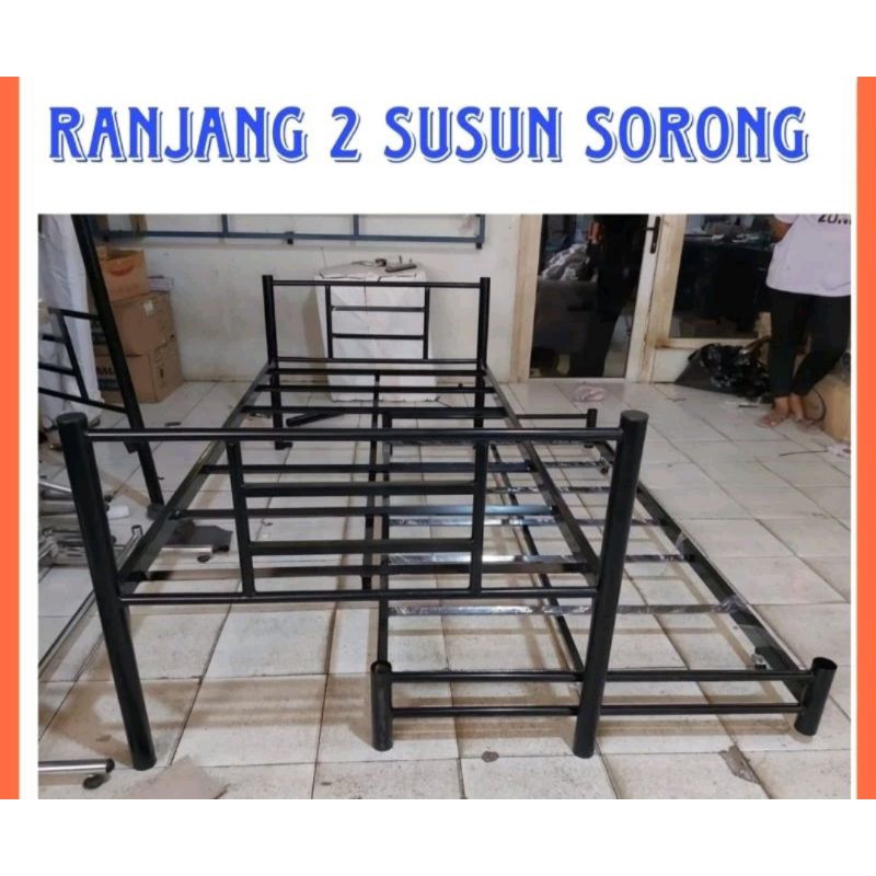 Ranjang besi 2 susun kuat dan kokoh