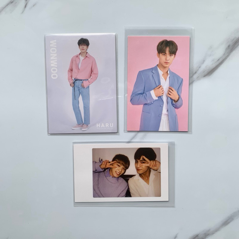 [READY STOCK] BUNDLE Set - Polaroid Caratland 2017 Gyuchan + TC JP Haru Wonwoo + TC KR Caratland 201